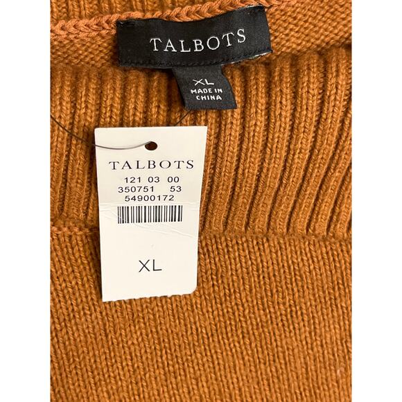 Talbots BUTTON MOCKNECK SWEATER, size XL, NWT - Picture 5 of 14